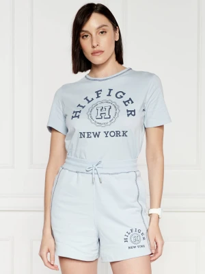 Tommy Hilfiger T-shirt REG VARSITY | Comfort fit błękitny
