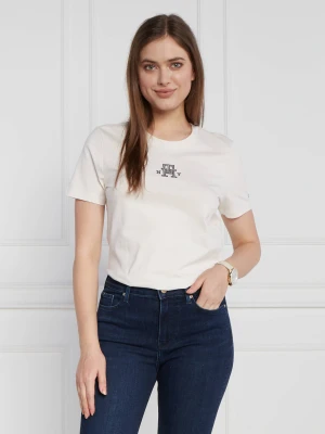 Tommy Hilfiger T-shirt REG VARSITY IMD NY C-NK SS | Regular Fit biały