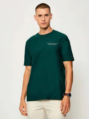Tommy Hilfiger T-shirt | Regular Fit butelkowa zieleń