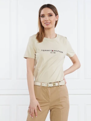 Tommy Hilfiger T-shirt | Regular Fit beżowy