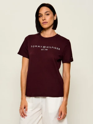 Tommy Hilfiger T-shirt | Regular Fit bordowy