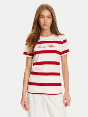 Tommy Hilfiger T-Shirt Script WW0WW45746 Czerwony Regular Fit