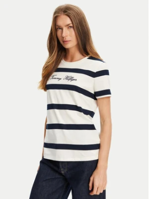 Tommy Hilfiger T-Shirt Script WW0WW45746 Écru Regular Fit