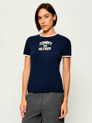 Tommy Hilfiger T-shirt | Slim Fit granatowy