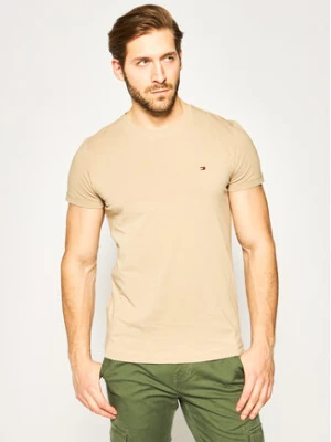 Tommy Hilfiger T-Shirt Strech MW0MW10800 Brązowy Slim Fit