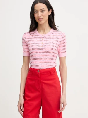 Tommy Hilfiger T-shirt swetrowy damski bawełniany