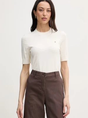 Tommy Hilfiger T-shirt swetrowy damski z bawełną