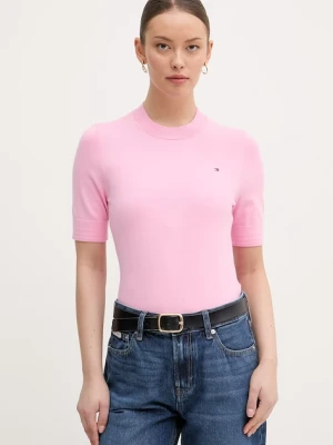 Tommy Hilfiger T-shirt swetrowy damski z bawełną