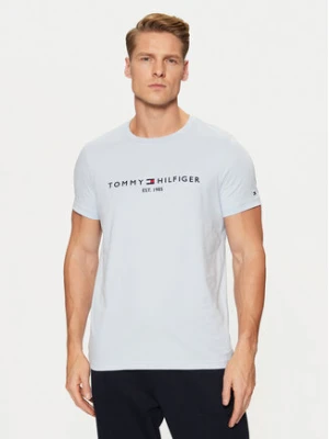 Tommy Hilfiger T-Shirt Tommy Logo MW0MW11797 Błękitny Regular Fit Niebieski jasny