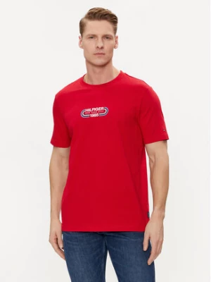 Tommy Hilfiger T-Shirt Track Graphic MW0MW34429 Czerwony Regular Fit