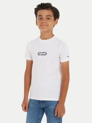 Tommy Hilfiger T-Shirt Track KB0KB08810 Biały Regular Fit