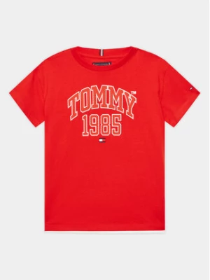 Tommy Hilfiger T-Shirt Varsity KB0KB08206 D Czerwony Regular Fit