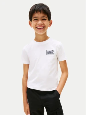 Tommy Hilfiger T-Shirt Varsity Print KB0KB09932 Biały Regular Fit