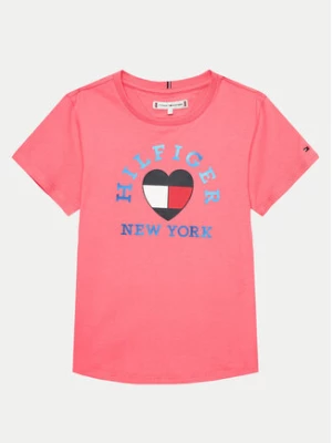 Tommy Hilfiger T-Shirt Vinyl KG0KG07814 D Różowy Regular Fit