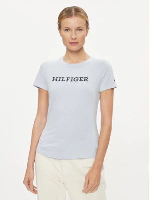 Tommy Hilfiger T-Shirt WW0WW38872 Błękitny Slim Fit