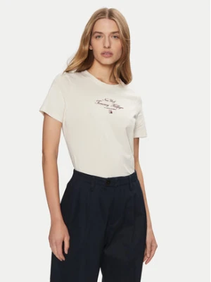 Tommy Hilfiger T-Shirt WW0WW43895 Écru Regular Fit