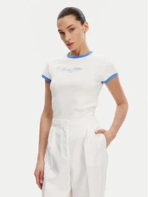 Tommy Hilfiger T-Shirt WW0WW44581 Écru Slim Fit