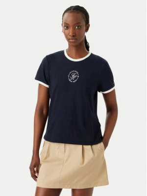 Tommy Hilfiger T-Shirt WW0WW50032 Granatowy Regular Fit