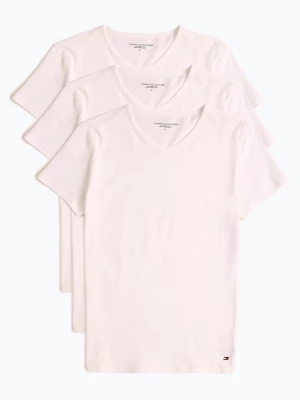 Tommy Hilfiger T-shirty pakowane po 3 szt. Mężczyźni Dżersej biały jednolity, S/M