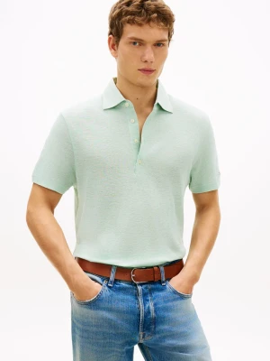 Tommy Hilfiger Tailored koszulka polo z lnu Mężczyźni Bawełna zielony