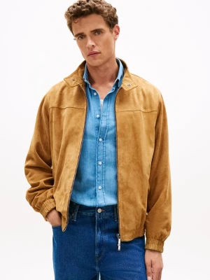 Tommy Hilfiger Tailored kurtka skórzana Mężczyźni skóra brązowy