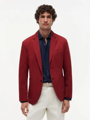Tommy Hilfiger Tailored marynarka Mężczyźni Regular Fit Bawełna czerwony