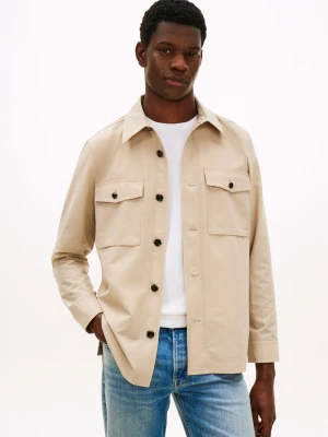 Tommy Hilfiger Tailored marynarka w stylu koszuli Mężczyźni Sztuczne włókno beżowy