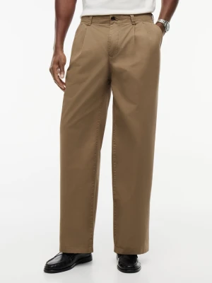 Tommy Hilfiger Tailored spodnie z zakładkami Mężczyźni Bawełna (100%) zielony