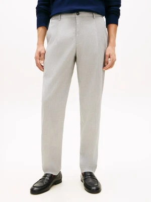 Tommy Hilfiger Tailored spodnie z zakładkami Mężczyźni Bawełna szary
