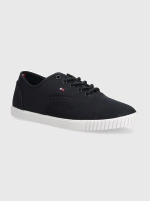 Tommy Hilfiger tenisówki CANVAS LACE UP SNEAKER damskie kolor granatowy FW0FW07805