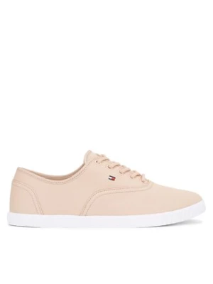 Tommy Hilfiger Tenisówki Canvas Lace Up Sneaker FW0FW07805 Beżowy