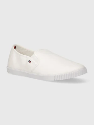 Tommy Hilfiger tenisówki CANVAS SLIP-ON SNEAKER damskie kolor biały FW0FW07806