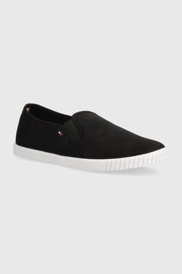 Tommy Hilfiger tenisówki CANVAS SLIP-ON SNEAKER damskie kolor czarny FW0FW07806