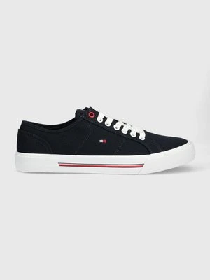 Tommy Hilfiger tenisówki CORE CORPORATE VULC CANVAS męskie kolor granatowy FM0FM04560