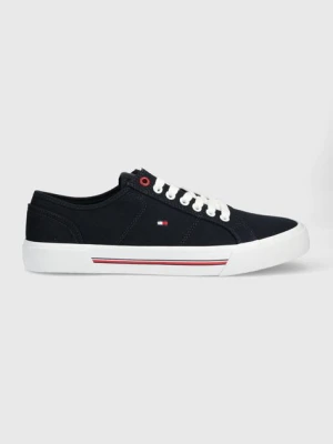 Tommy Hilfiger tenisówki CORE CORPORATE VULC CANVAS męskie kolor granatowy FM0FM04560