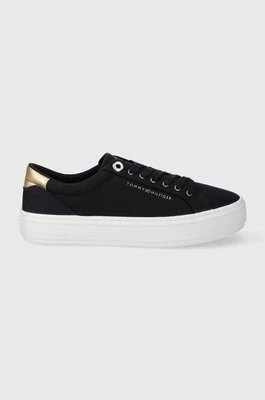 Tommy Hilfiger tenisówki ESSENTIAL VULC CANVAS SNEAKER damskie kolor granatowy FW0FW07682