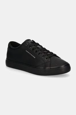 Tommy Hilfiger tenisówki skórzane TH HI VULC CORE LOW LEATHER ESS męskie kolor czarny FM0FM05041