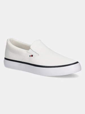 Tommy Hilfiger tenisówki TH HI VULC CORE LOW II SLIPON kolor biały FM0FM05514