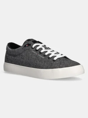 Tommy Hilfiger tenisówki TH HI VULC LOW CORE CHAMBRAY męskie kolor czarny FM0FM05389