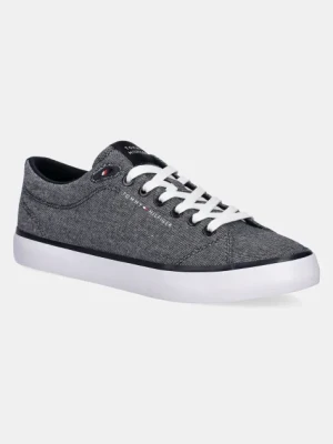 Tommy Hilfiger tenisówki TH HI VULC LOW CORE CHAMBRAY męskie kolor granatowy FM0FM05389