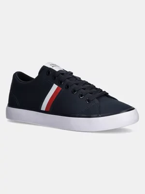 Tommy Hilfiger tenisówki TH HI VULC LOW CORE STRIPES MESH męskie kolor granatowy FM0FM05393