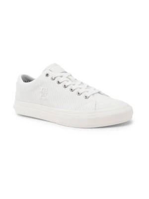 Tommy Hilfiger Tenisówki TH HI VULC STREET LOW SEERSUCKER biały
