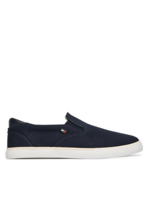 Tommy Hilfiger Tenisówki Th Low Profile Slip On FW0FW09103 Granatowy