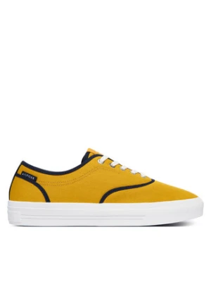 Tommy Hilfiger Tenisówki Th Vulc Cup Long Lace Canvas FM0FM05874 Żółty