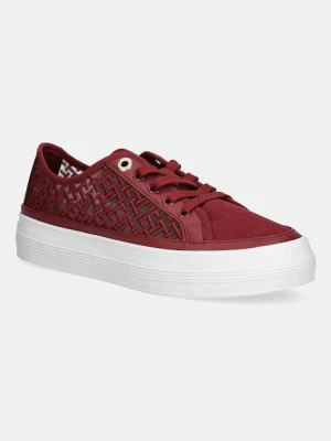 Tommy Hilfiger tenisówki VULC EMBROIDERED SNEAKER kolor bordowy FW0FW08685