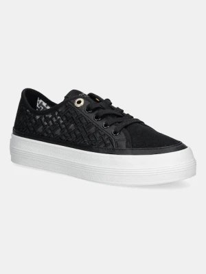 Tommy Hilfiger tenisówki VULC EMBROIDERED SNEAKER kolor czarny FW0FW08685