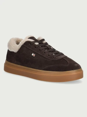 Tommy Hilfiger TH CHIC CUPSOLE WL sneakersy damskie zamszowe brązowy