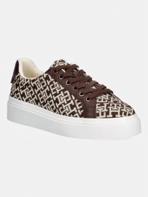 Tommy Hilfiger TH CHIC PLATFORM MONOGRAM sneakersy damskie brązowy