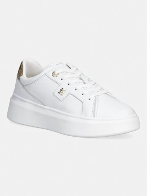Tommy Hilfiger TH CHIC PLATFORM SNAKE sneakersy damskie skórzane biały