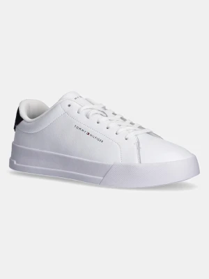 Tommy Hilfiger TH COURT LTH DETAIL ESS sneakersy męskie skórzane biały
